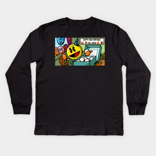 Happy Birthday Pac-Man Kids Long Sleeve T-Shirt